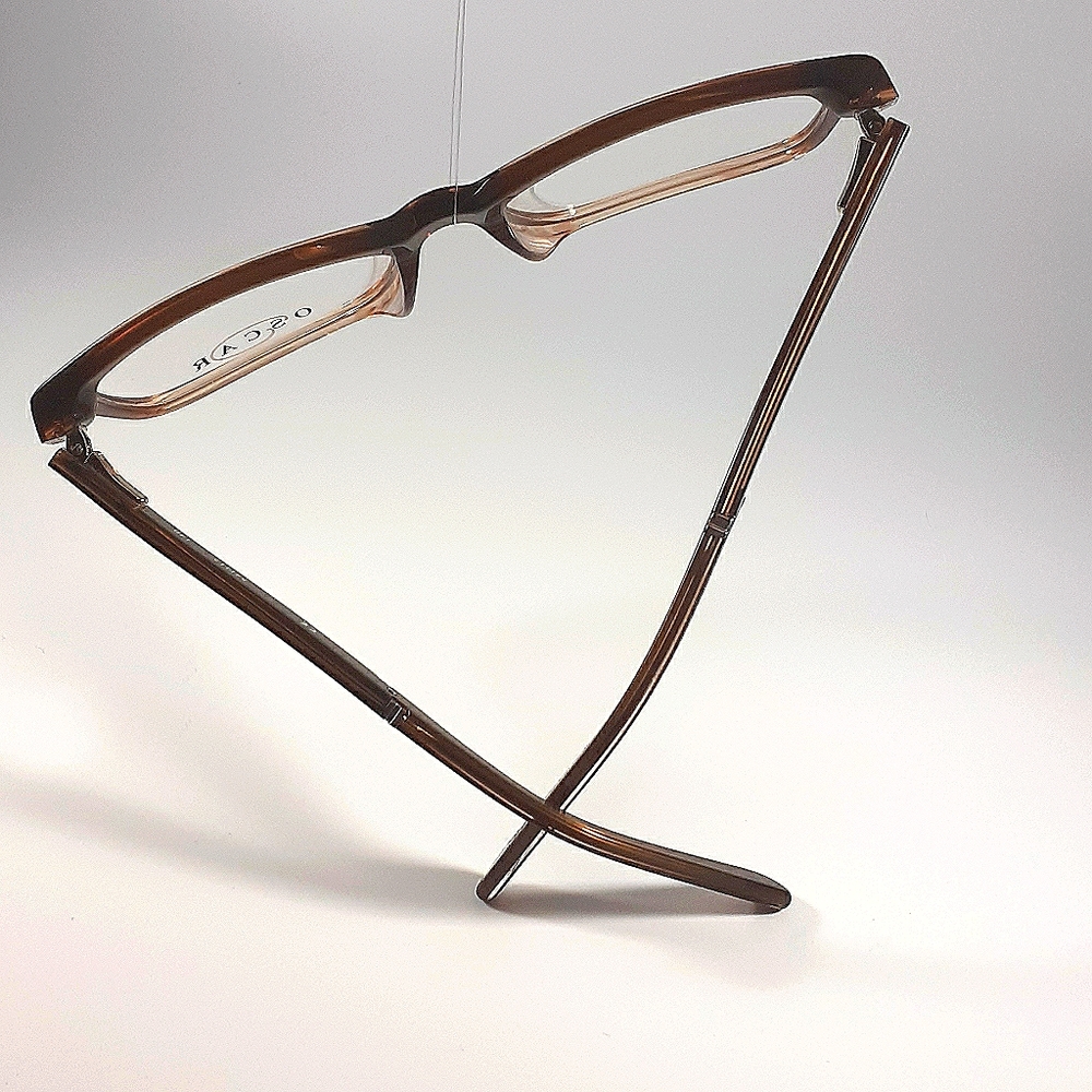 NEW Oscar Eyeglass Frame eye glasses; brown - Picture 2 of 4